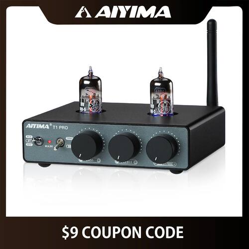 AIYIMA T1 PRO 6186 Tube Preamp Vacuum Pre-Amplifier Bluetoot