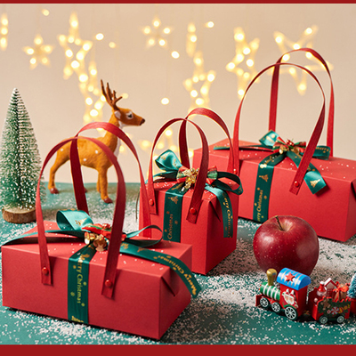 5 Pcs Christmas Candy Boxes With Sturdy Handle Small Christm