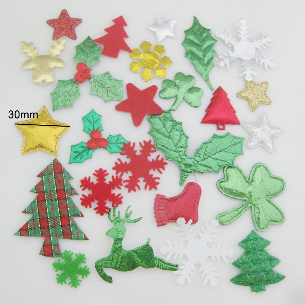PANNAN 100Pcs DIY Decorative Xmas Accessories Green Leaf Sno