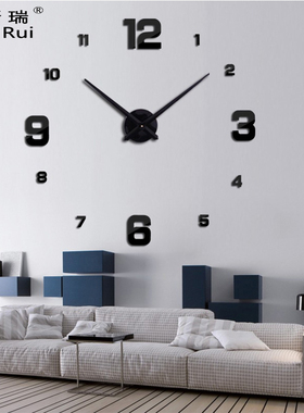 2023 New Arrival 3d Real Big Wall Clock Modern Design Rushed