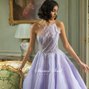 Luxury Beading Lilac Dubai Evening Dress Long 2022 Elegant S