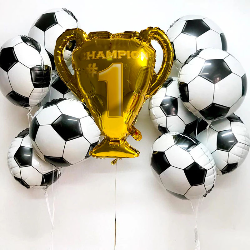 Golden Trophy 18inch Football Star Foil Ballon Soccer Theme