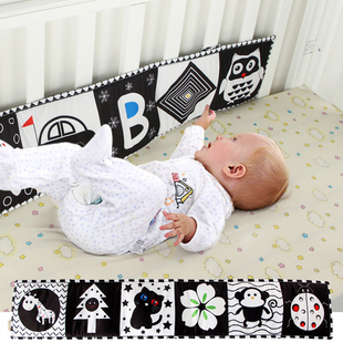 White Bumper Newborn Black Cloth Book Contrast Crib Baby Toy