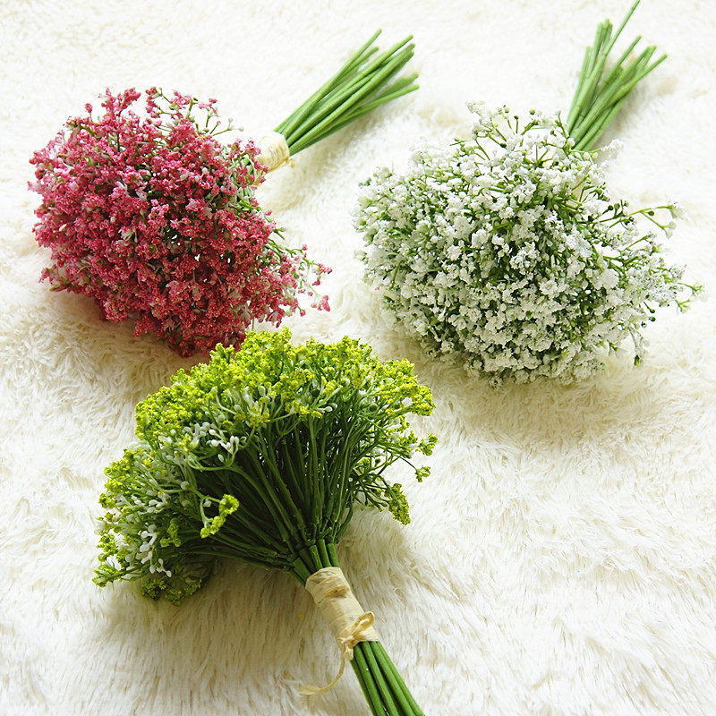 16pcs/lot night scent artificial babysbreath flower gypsophi