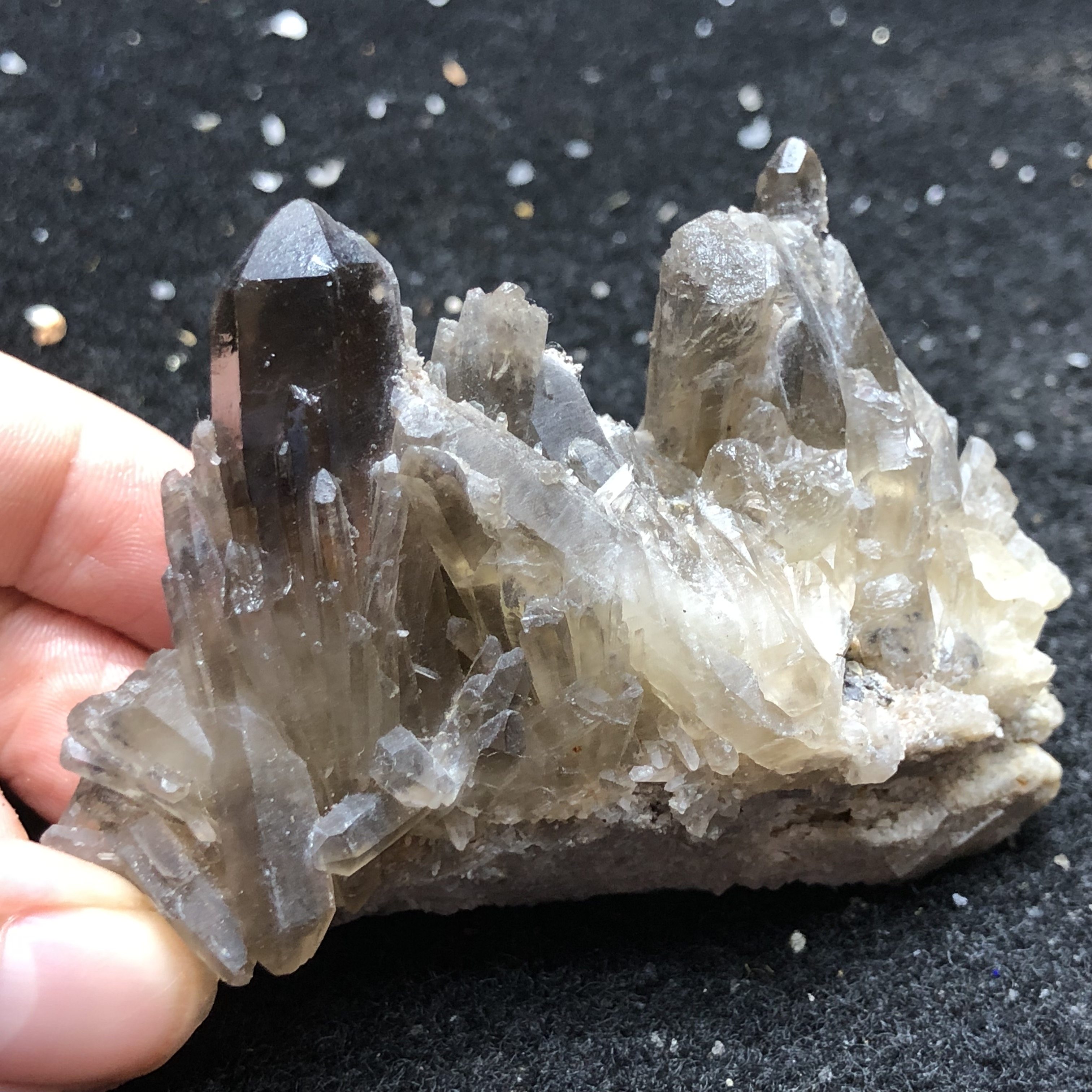 8gnatural crystal tea topaz rough smoky crystal obelisk