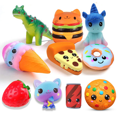 NEW Cartoon Chocolate Biscuit Series PU Squishies Slow Risin