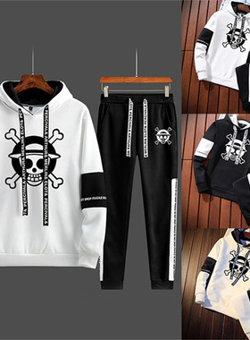 Men's Clothing Spring Autumn Hip Hop Hoodie+Pants Tracksuit