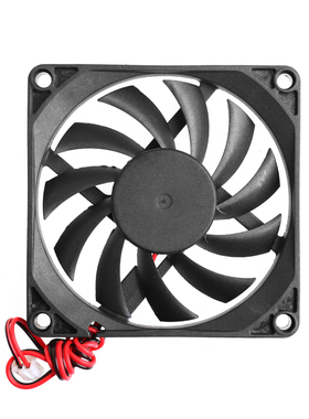 12V 2-Pin 80x80x10mm PC Computer CPU System Heatsink Brushle