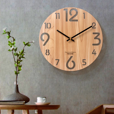 Wooden 3D Wall Clock Modern Design Nordic Brief Living Room