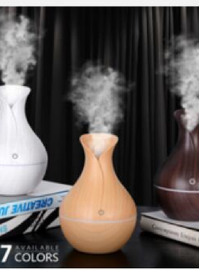 Mini Air Humidifier USB Oil Diffuser Aroma Diffuser Wood Gra