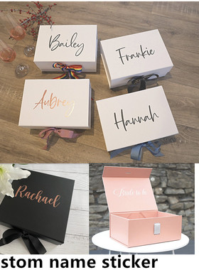 2pc Custom Name Sticker ForWedding Christmas Birthday Gift B