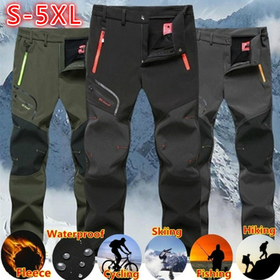 Winter Men's Waterproof Pants Outdoor Hiking Camping Fishing