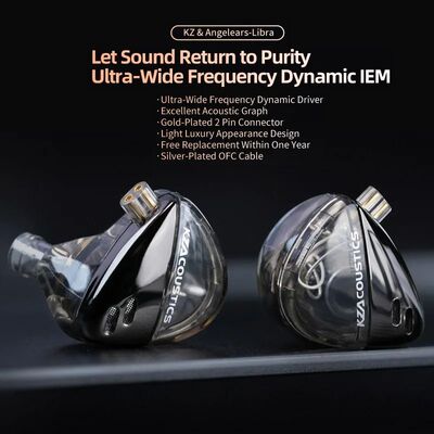 KZ Libra Wired Earphone High Resolution HiFi Bass Music Spor