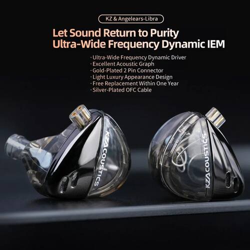 KZ Libra Wired Earphone High Resolution HiFi Bass Music Spor