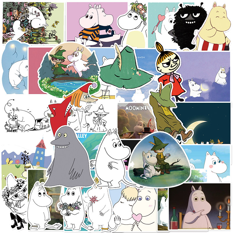 10/30/50 pcs hippo moomin sticker anime cartoon stickers for