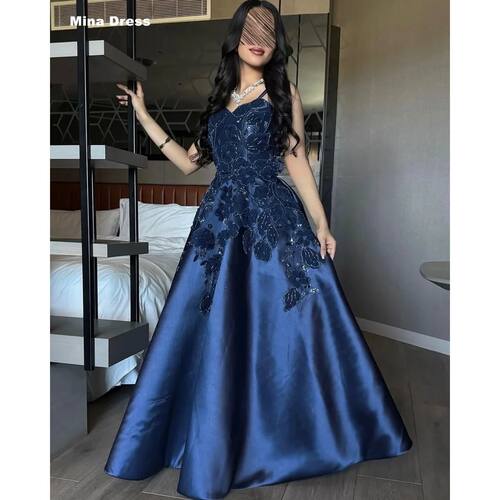 Mina Customized Blue Elegant Party Dresses for Special Occas