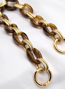 Acrylic Resin Chain Mixed Gold Retro Detachable Shoulder Cha