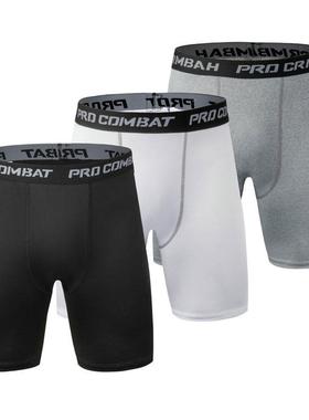 New Male Fitness Quick-Drying Tight Shorts Elastic Compressi