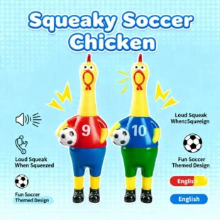 World Cup Soccer Screaming Chicken Toy Funny Squeaky Chicken