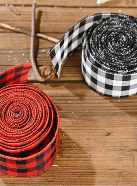 6M/roll New Year Gift Packing 2023 Christmas Ornament Plaid