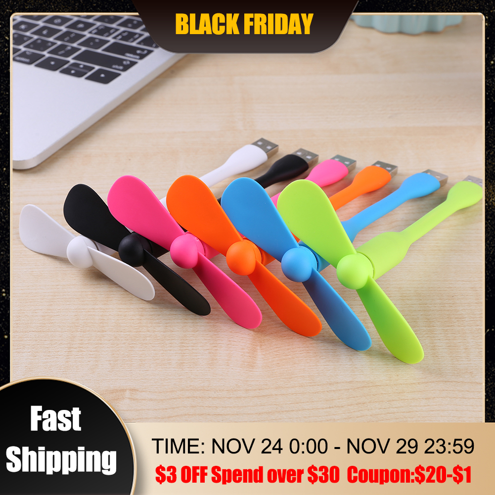 Mini USB Fan Flexible Bendable Fan For Power Bank Laptop PC