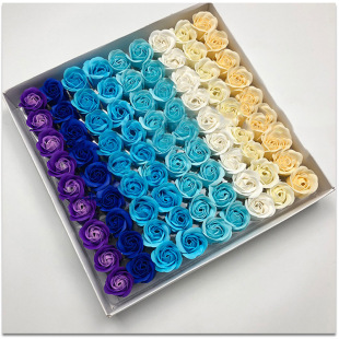 81pcs 4x3.5cm Soap flower 3 layer roses floral boday hand ba
