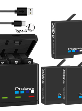 Probty for GoPro Hero 7 Hero 6 Hero 5 Battery 1680mAh + USB