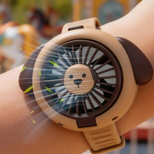 Wearable Portable Fan 3 Speed Watch Shape Air Cooler Recharg