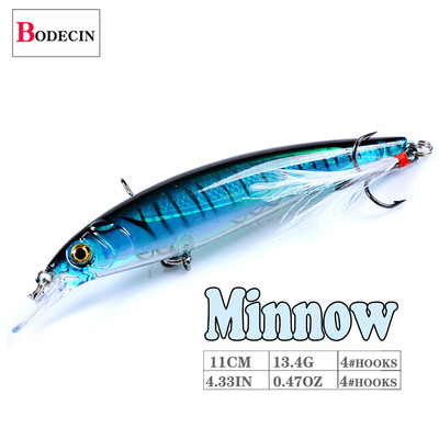 Jerkbait Minnow Fishing Lure Hard Plastic Bait Artificial Lu
