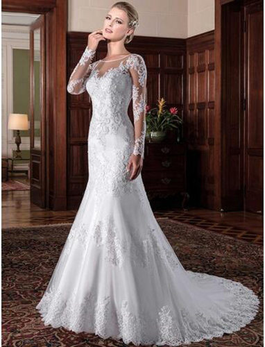 LAYOUT NICEB Mermaid Wedding Dress 2022 Illusion Back Vestid
