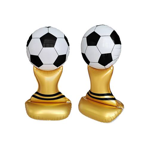 1-Pack of 60inch Standing Football Cup Aluminum Foil Balloon