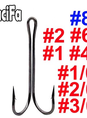 20pcs Long Shank Double Hook Weedless Fishing hook Fly Tying