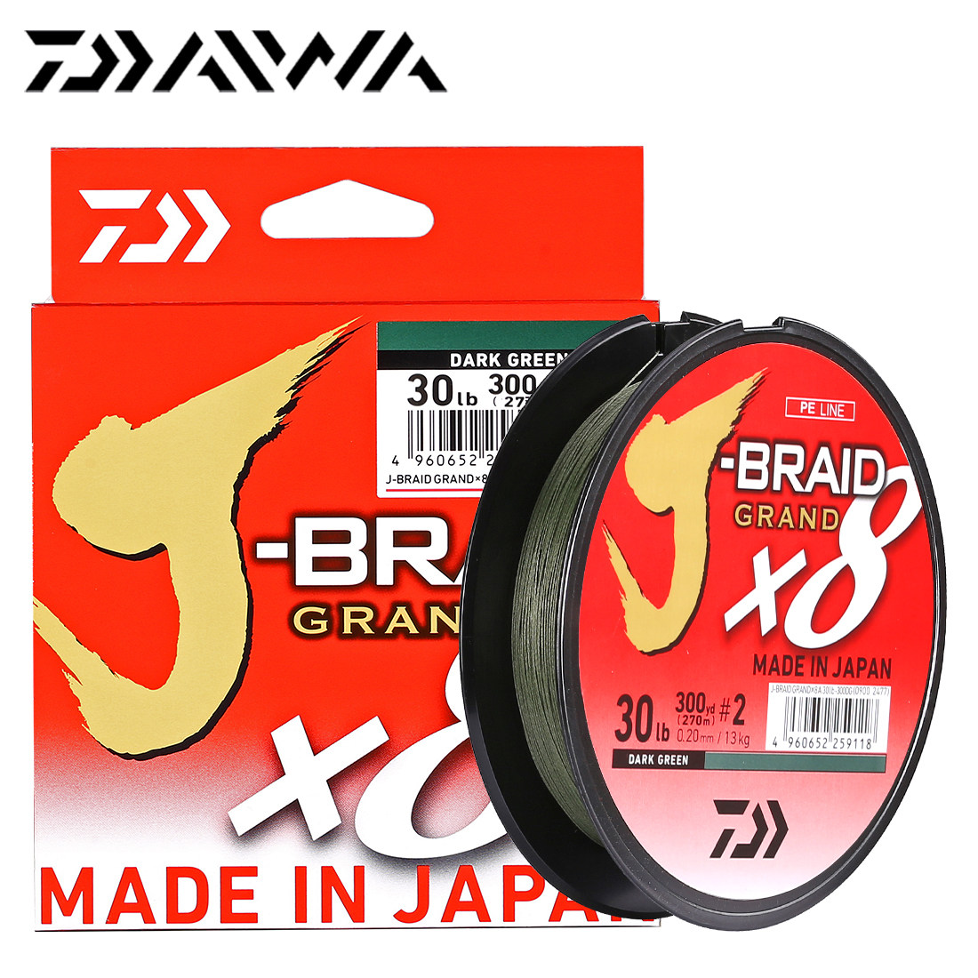 New Original DAIWA J-BRAID GRAND Fishing Line 135M 270M 8 St