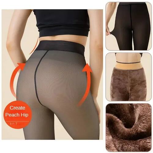 Winter Sexy Thermal Pantyhose Women Fleece Tights Ladies Tra