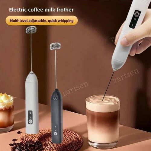 Wireless Milk Frother Electric Type-C Handheld Blender Stain