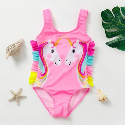 2-10Y Toddler Baby Girls swimsuit one piece Kids Swimwear Gi