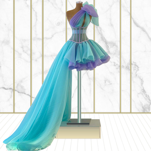 Dresses Backless Puffy Made Gowns Prom Party Custom Formal