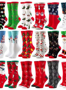 New In Woman Christmas Socks Funny Santa Claus Tree Snowflak