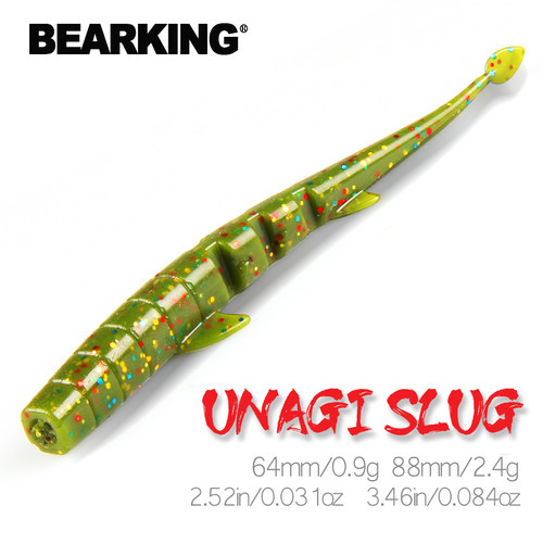 BEARKING UNAGI Slug  Soft Lures 64mm 88mm Fishing Artificial
