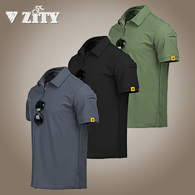 ZITY New Man Polo Shirt Mens Casual 100% Polyester Polo Shir