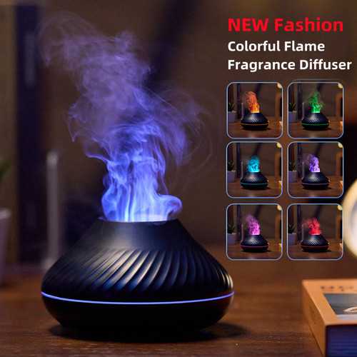 3D Colorful Flame Humidifier USB Car Aromatherapy Humidifier