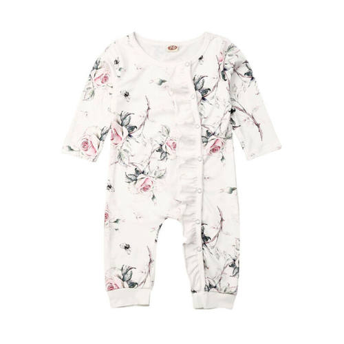 Citgeett Spring Autumn Newborn Baby Girl Cotton Flower Print