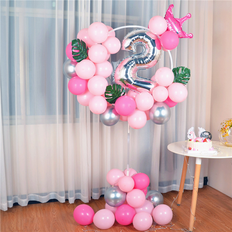 Round balloon stand arch balloons wreath ring for wedding de