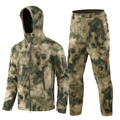 Men Camouflage Jacket Sets Outdoor Shark Skin Soft Shell Win