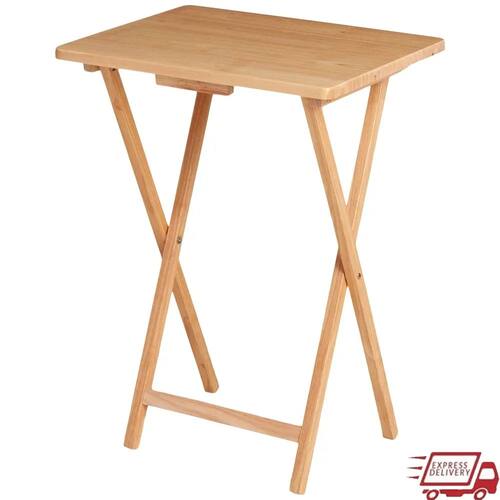 Indoor Folding TV Tray Table Portable Lightweight Solid Rubb