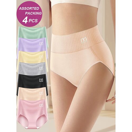 Cotton Underwear for Women High Waisted Full Coverage Soft L