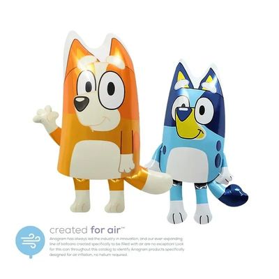 DIY Bluey Bingo Foil Balloon Set Blueys Family Balloons Girl