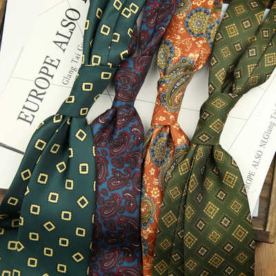 意式休闲款领带仿丝绅士风