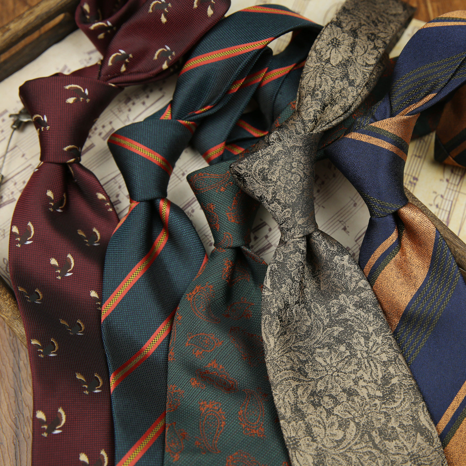 提花涤纶丝商务男士8CM正装领带