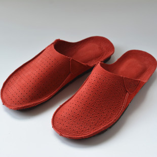 真皮牛皮复古半拖鞋 女柔软底休闲森系凉拖外贸原单尾货手工户外拖